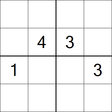 Sudoku 4x4 - Difícil