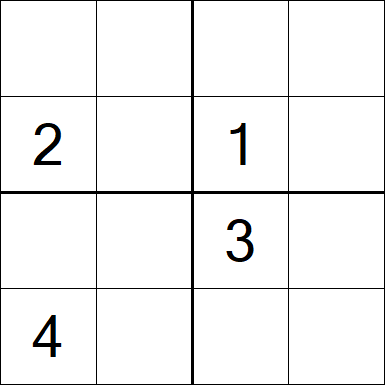 Sudoku 4x4 - Difícil