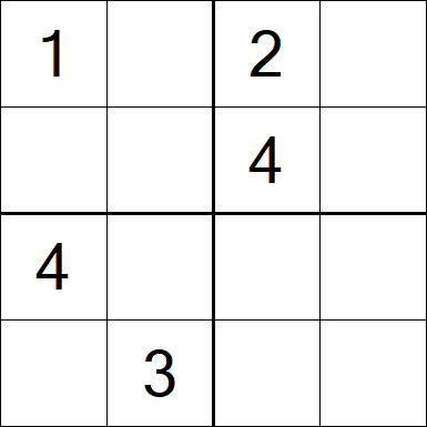Sudoku 4x4 - Difícil