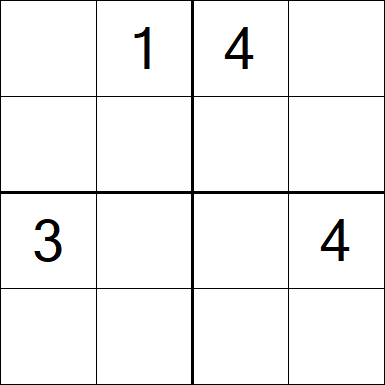Sudoku 4x4 - Difícil