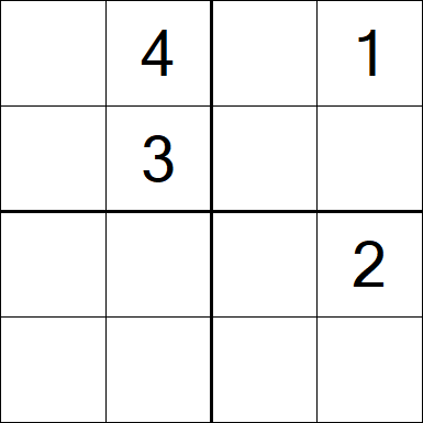 Sudoku 4x4 - Difícil