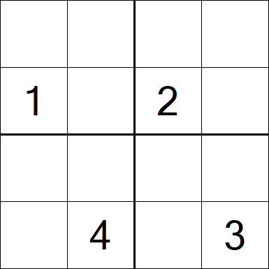 Sudoku 4x4 - Difícil