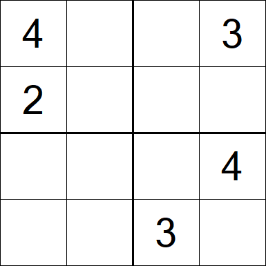 Sudoku 4x4 - Difícil