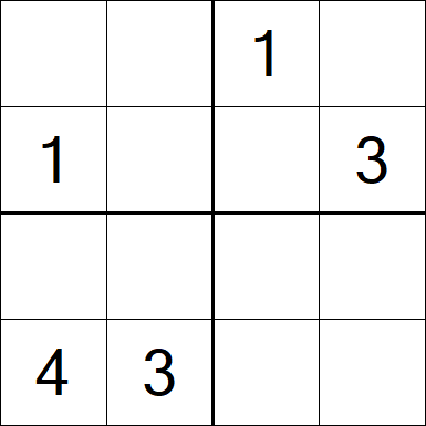 Sudoku 4x4 - Difícil