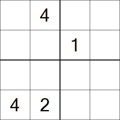 Sudoku 4x4 - Difícil