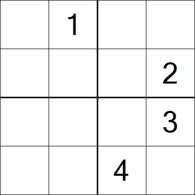 Sudoku 4x4 - Difícil