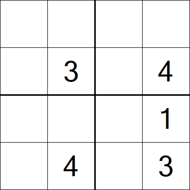 Sudoku 4x4 - Difícil