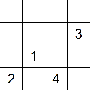 Sudoku 4x4 - Difícil