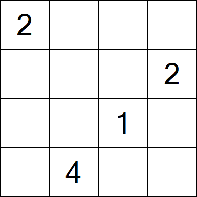 Sudoku 4x4 - Difícil