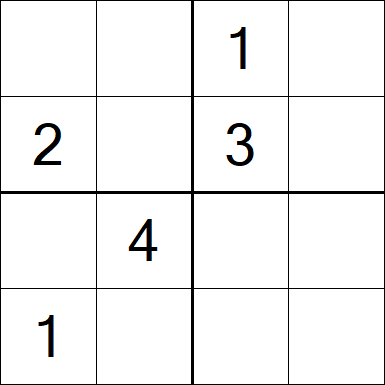 Sudoku 4x4 - Difícil