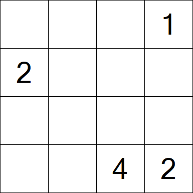 Sudoku 4x4 - Difficile