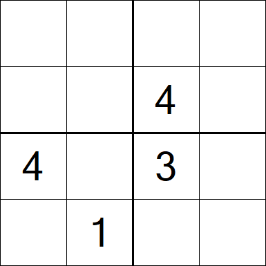 Sudoku 4x4 - Difficile