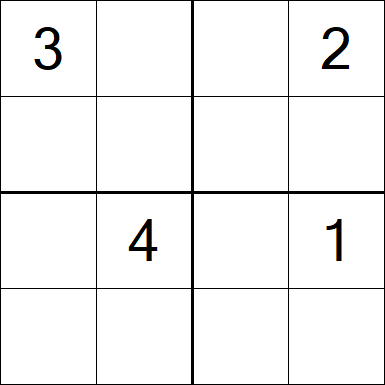 Sudoku 4x4 - Difficile