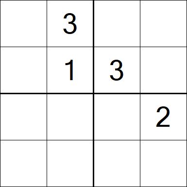 Sudoku 4x4 - Difficile