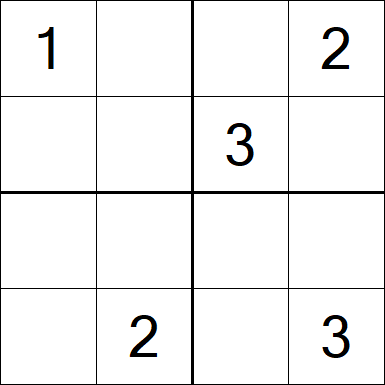 Sudoku 4x4 - Difficile