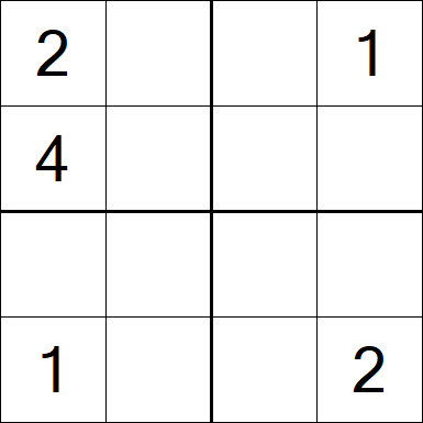 Sudoku 4x4 - Difficile
