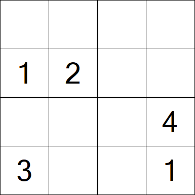 Sudoku 4x4 - Difficile