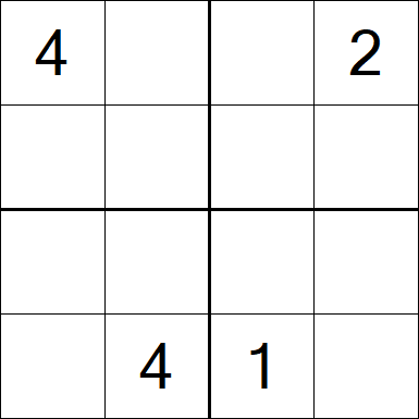 Sudoku 4x4 - Difficile