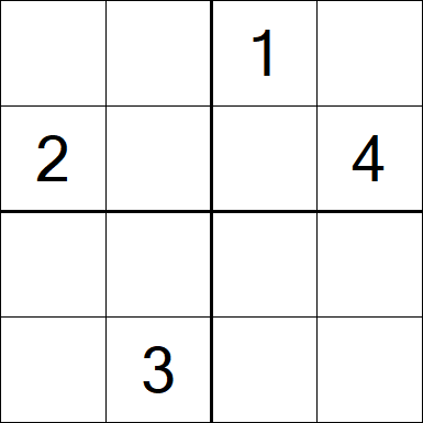 Sudoku 4x4 - Difficile