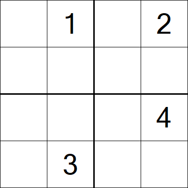 Sudoku 4x4 - Difficile