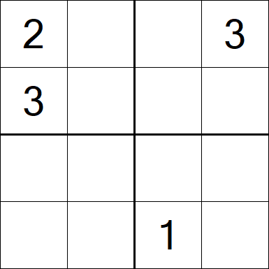 Sudoku 4x4 - Difficile