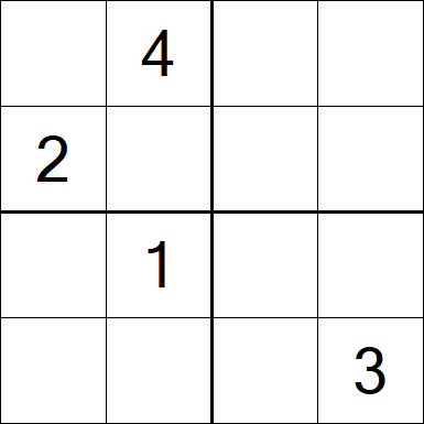 Sudoku 4x4 - Hard
