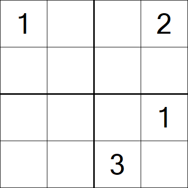 Sudoku 4x4 - Difficile