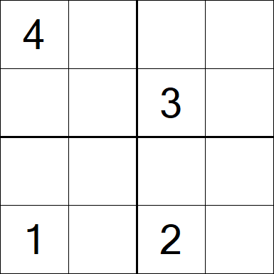 Sudoku 4x4 - Difficile