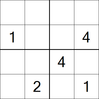 Sudoku 4x4 - Difficile