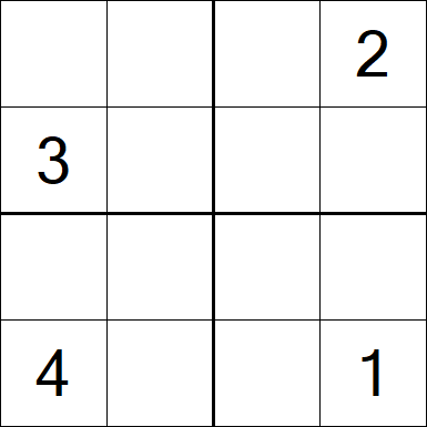 Sudoku 4x4 - Difficile