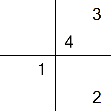 Sudoku 4x4 - Difficile