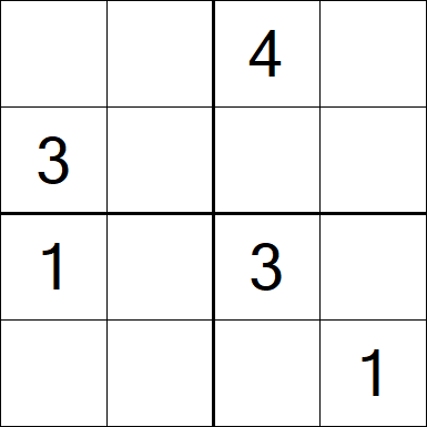 Sudoku 4x4 - Hard