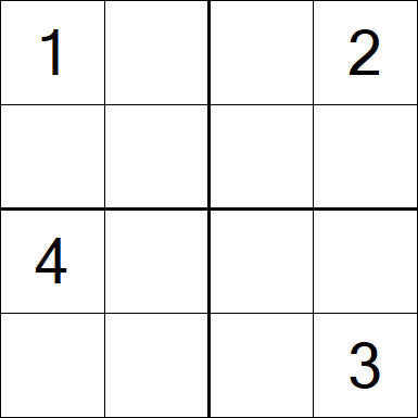 Sudoku 4x4 - Difficile