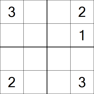 Sudoku 4x4 - Difficile