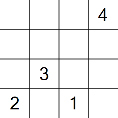 Sudoku 4x4 - Difficile