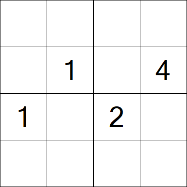Sudoku 4x4 - Difficile