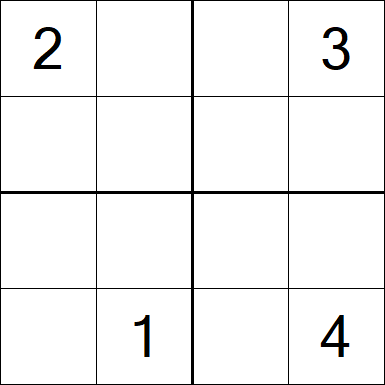 Sudoku 4x4 - Difficile