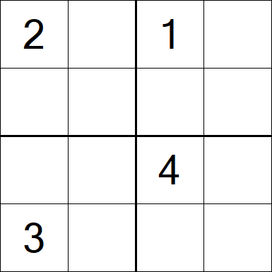 Sudoku 4x4 - Difficile