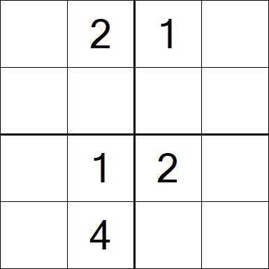 Sudoku 4x4 - Difficile