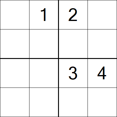 Sudoku 4x4 - Difficile