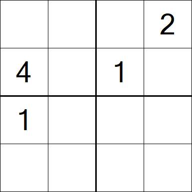 Sudoku 4x4 - Difficile
