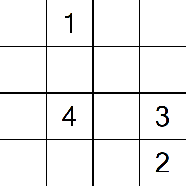 Sudoku 4x4 - Hard