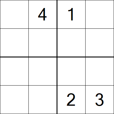 Sudoku 4x4 - Difficile