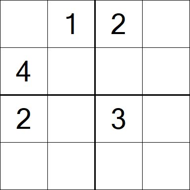 Sudoku 4x4 - Difficile