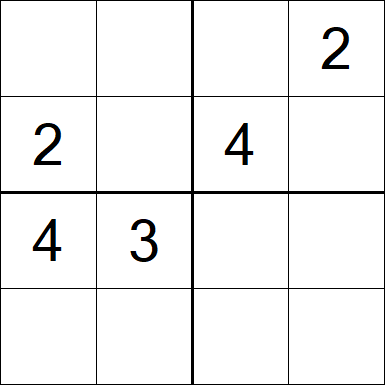 Sudoku 4x4 - Difficile