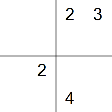 Sudoku 4x4 - Difficile