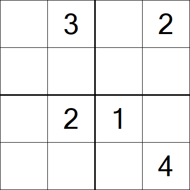 Sudoku 4x4 - Difficile