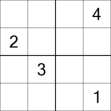 Sudoku 4x4 - Difficile