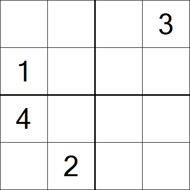 Sudoku 4x4 - Difficile