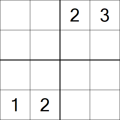 Sudoku 4x4 - Hard
